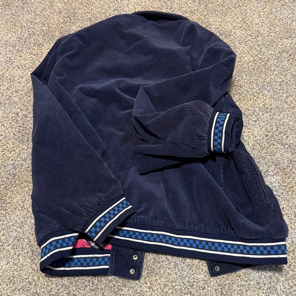 Teddy Fresh Corduroy Baseball Jacket Size 2x blue - Picture 4 of 5